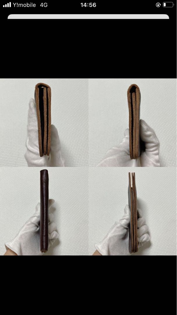 未使用　IL BISONTE イルビゾンテ　レザーフラップ長財布　チョコ　濃茶