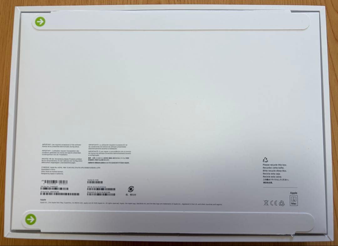 【美品】MacBook Air M4 16GB/512GB スカイブルー