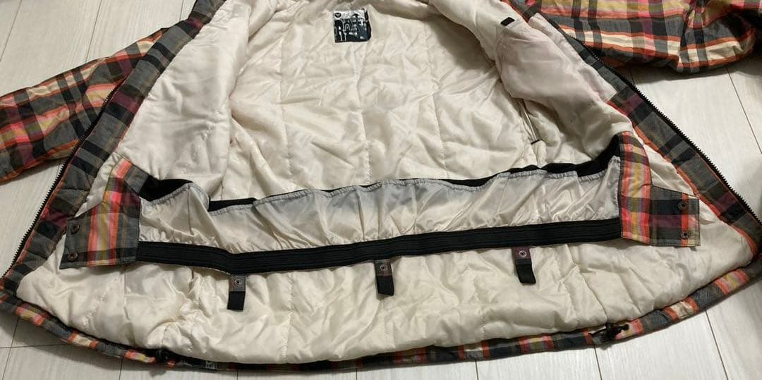 ROXY スノーボード(スキー)ウェアセット 上はM、下はSサイズ チェック柄