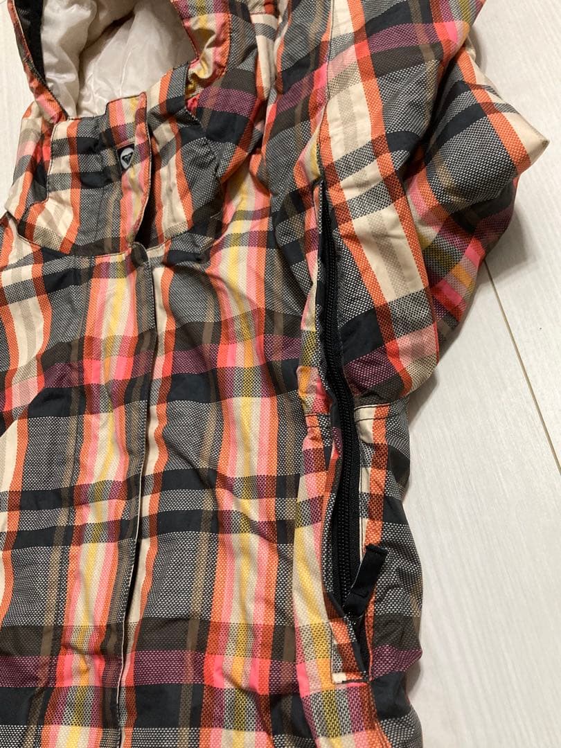 ROXY スノーボード(スキー)ウェアセット 上はM、下はSサイズ チェック柄