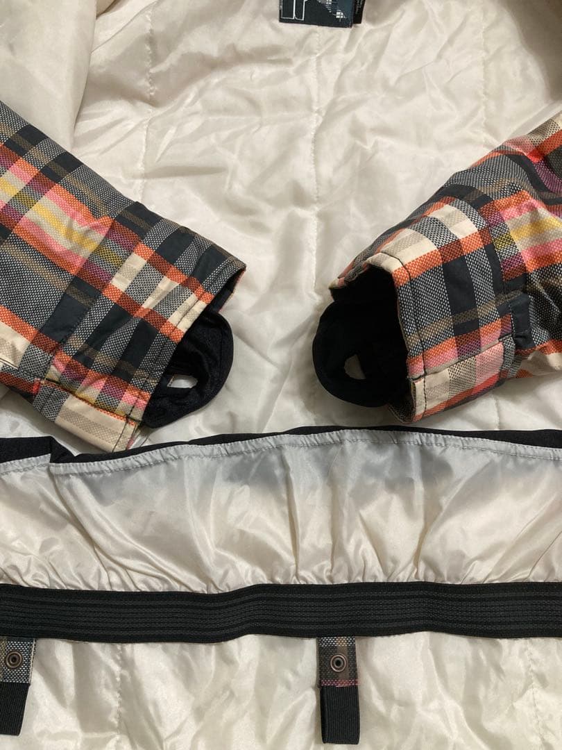 ROXY スノーボード(スキー)ウェアセット 上はM、下はSサイズ チェック柄