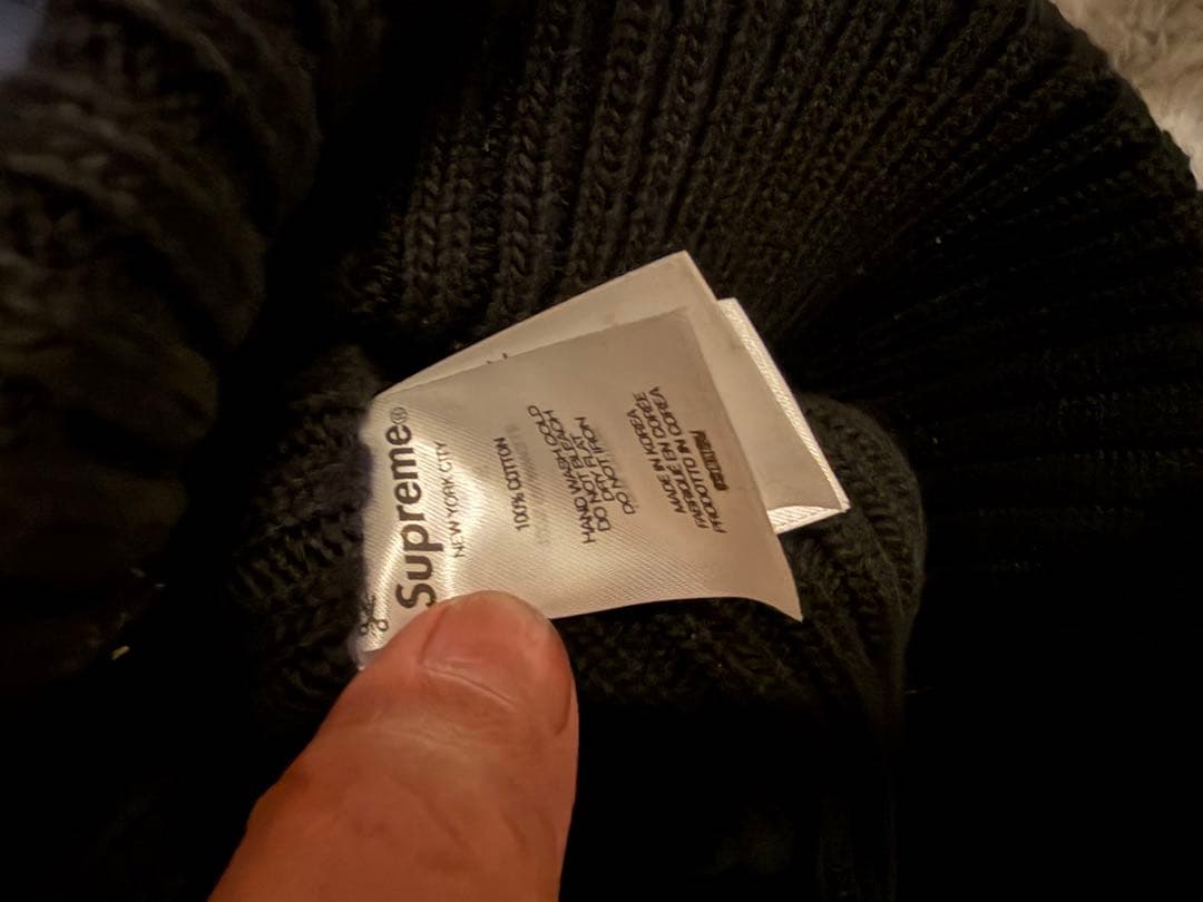 シュプリーム オーバーダイド ビーニー \"ブラック\" (25SS)