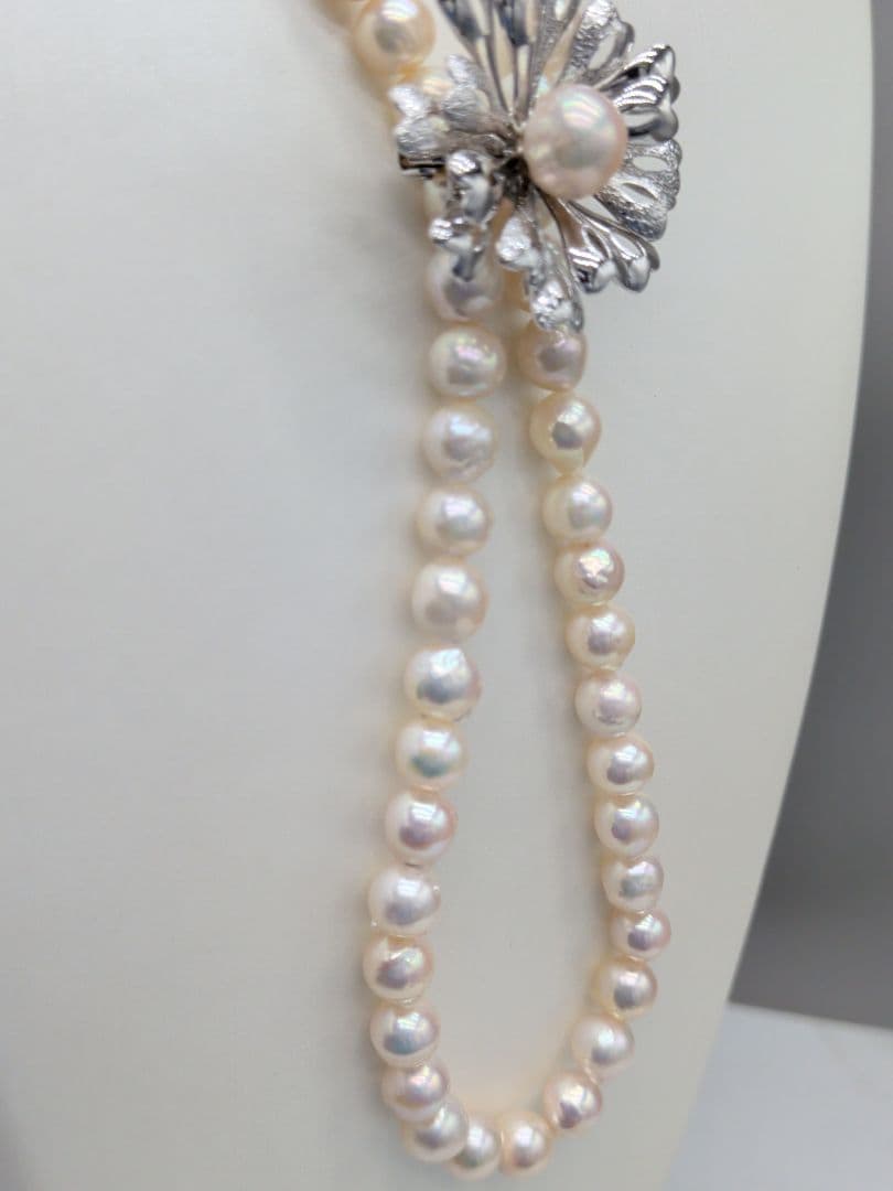 あこや本真珠 2way ロングパールネックレス 7-7.5mm　本真珠保証