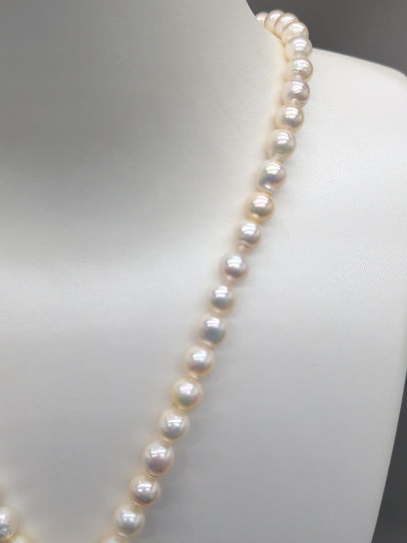 あこや本真珠 2way ロングパールネックレス 7-7.5mm　本真珠保証