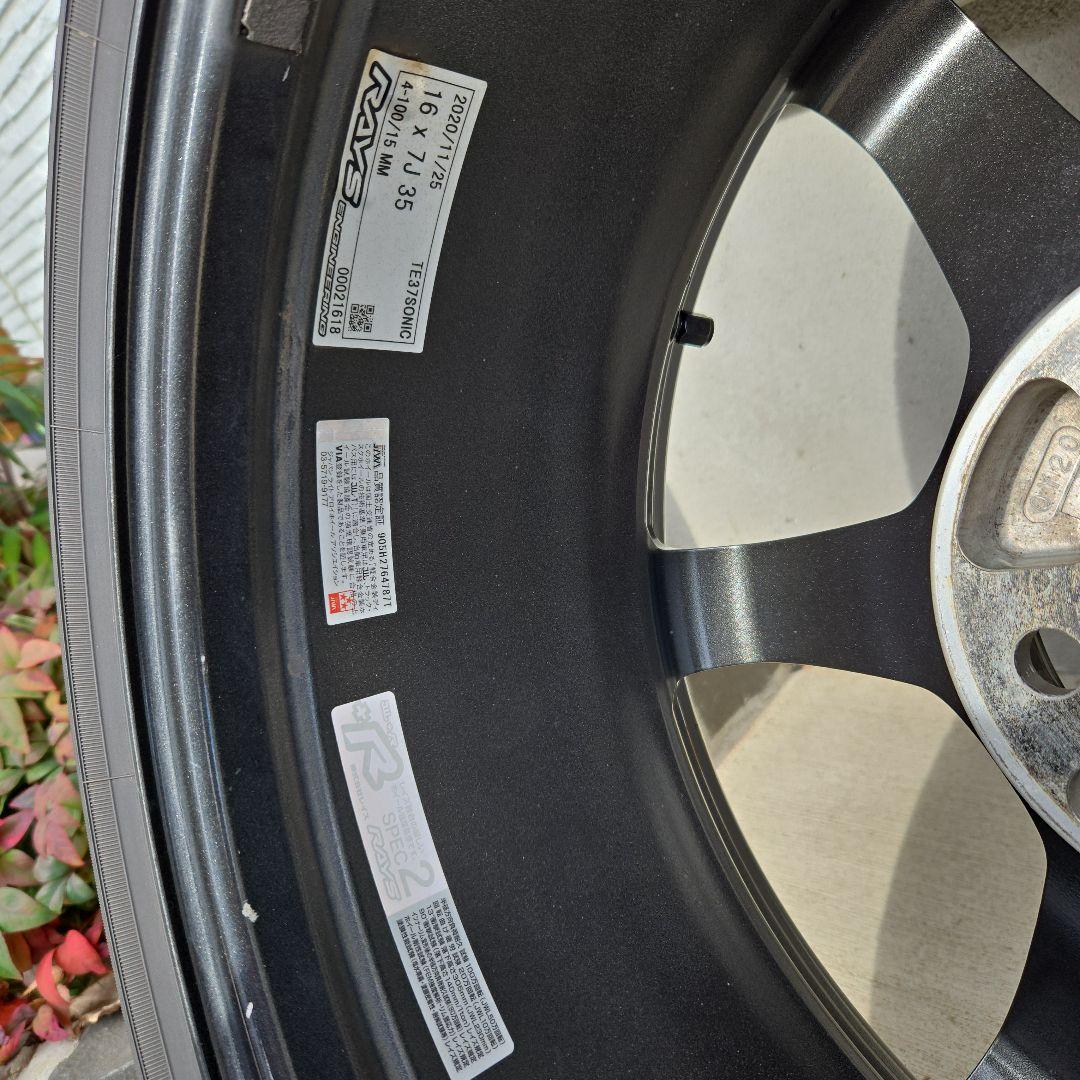 ​RAYS TE37SONIC 16インチ 7J +35 ADVAN V105