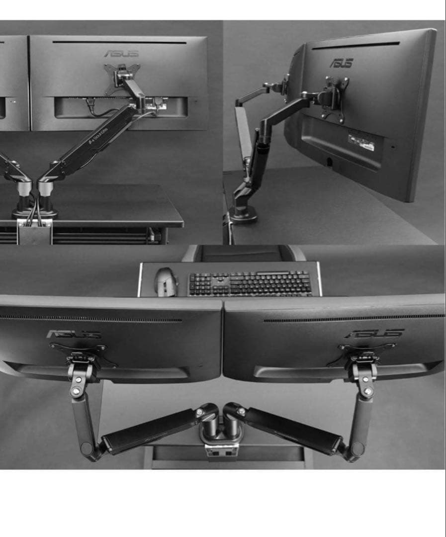 Bauhutte (バウヒュッテ) スリム モニターアーム デュアル