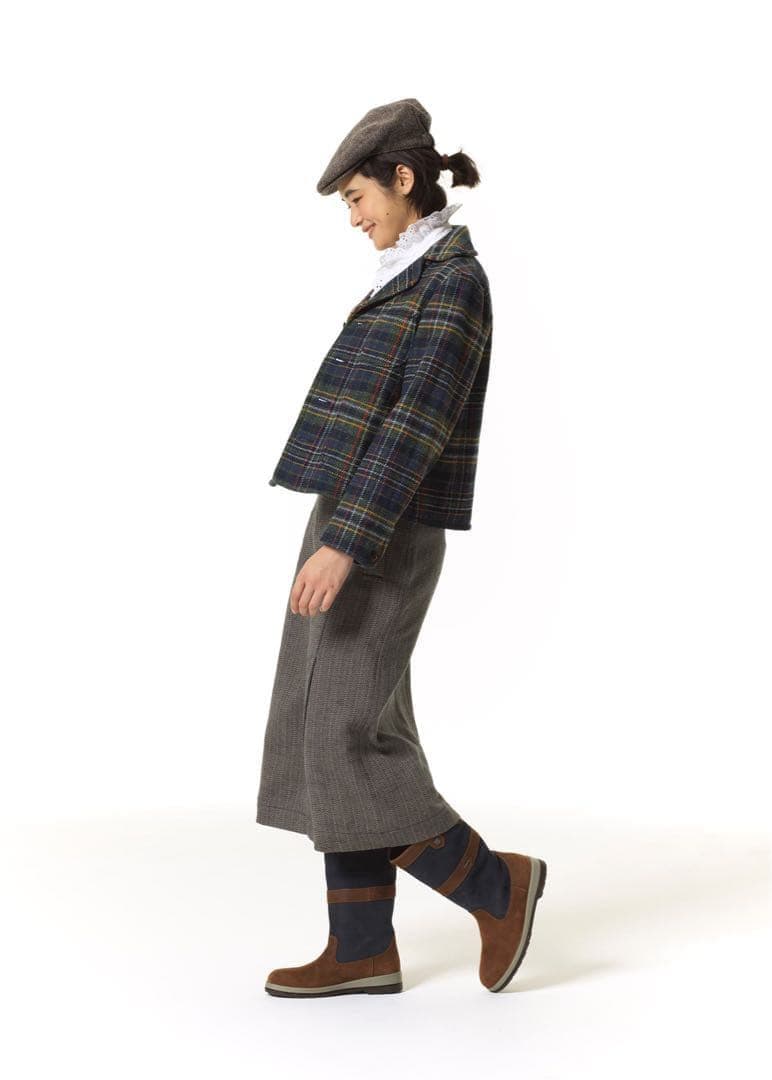 45R 45rpm コットンツィード　タータンアニーチロルジャケット