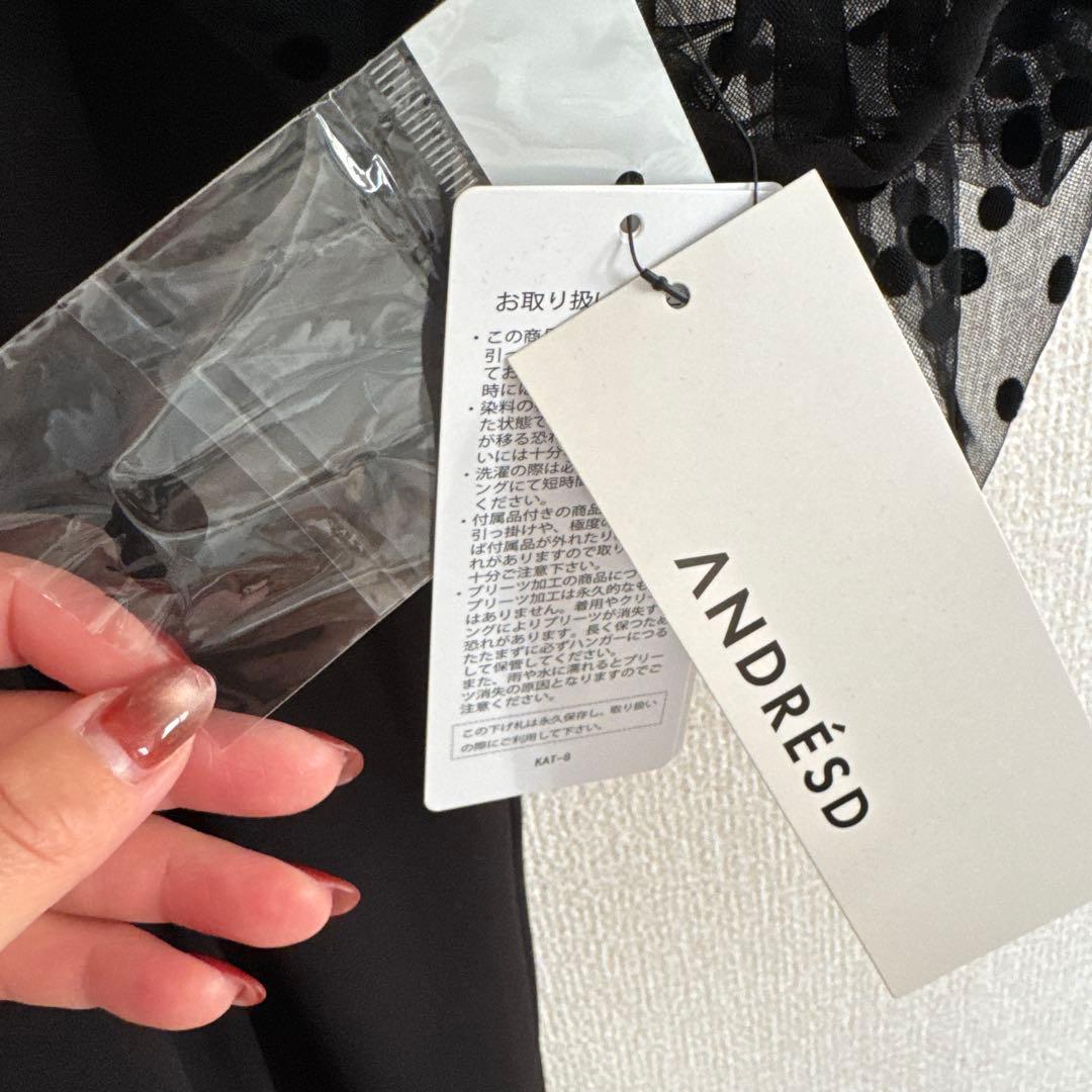 ANDRÉSDアンドレスド　フロッキードットパンツドレス