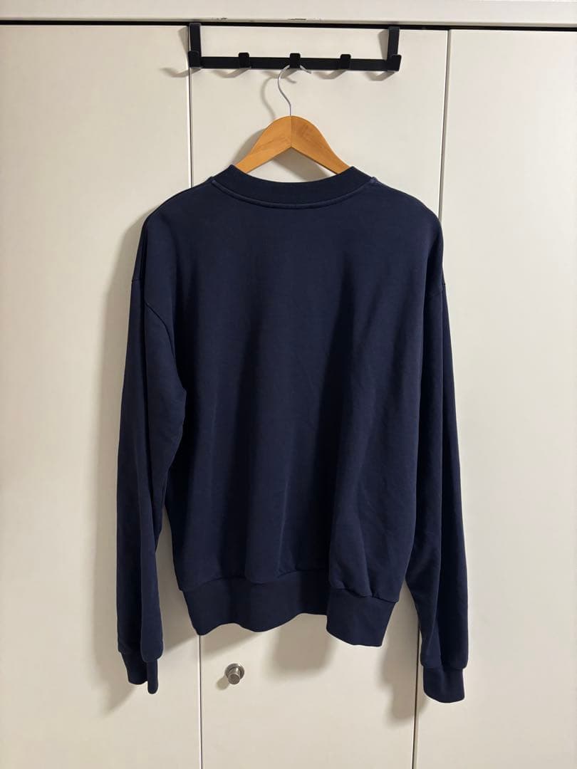 【MARNI】コットンクルーネック コンパクトロゴスウェット ネイビー 48