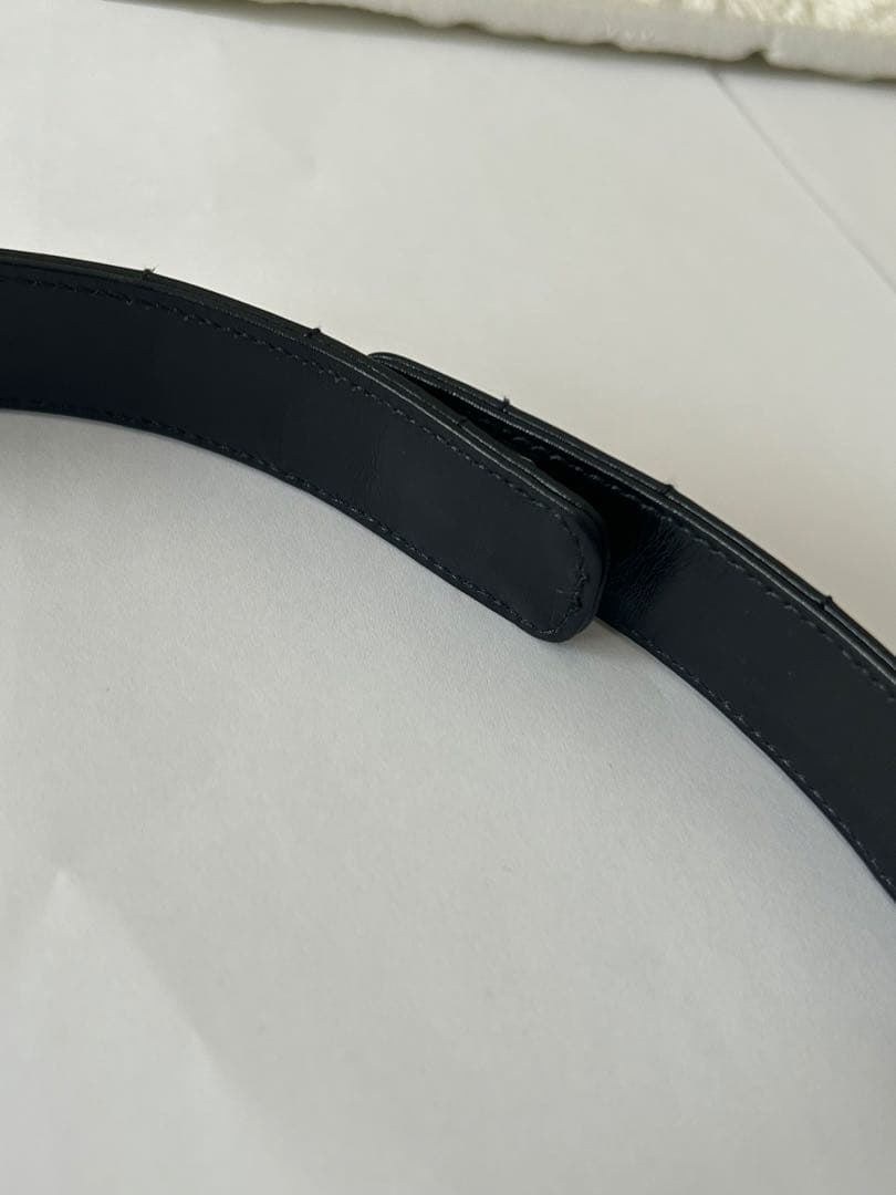 CHANEL シャネル ココマーク 本革 ベルト 75 ブラック