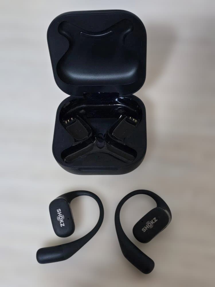 SHOKZ OpenFit ワイヤレスイヤホン ブラック オープンイヤー