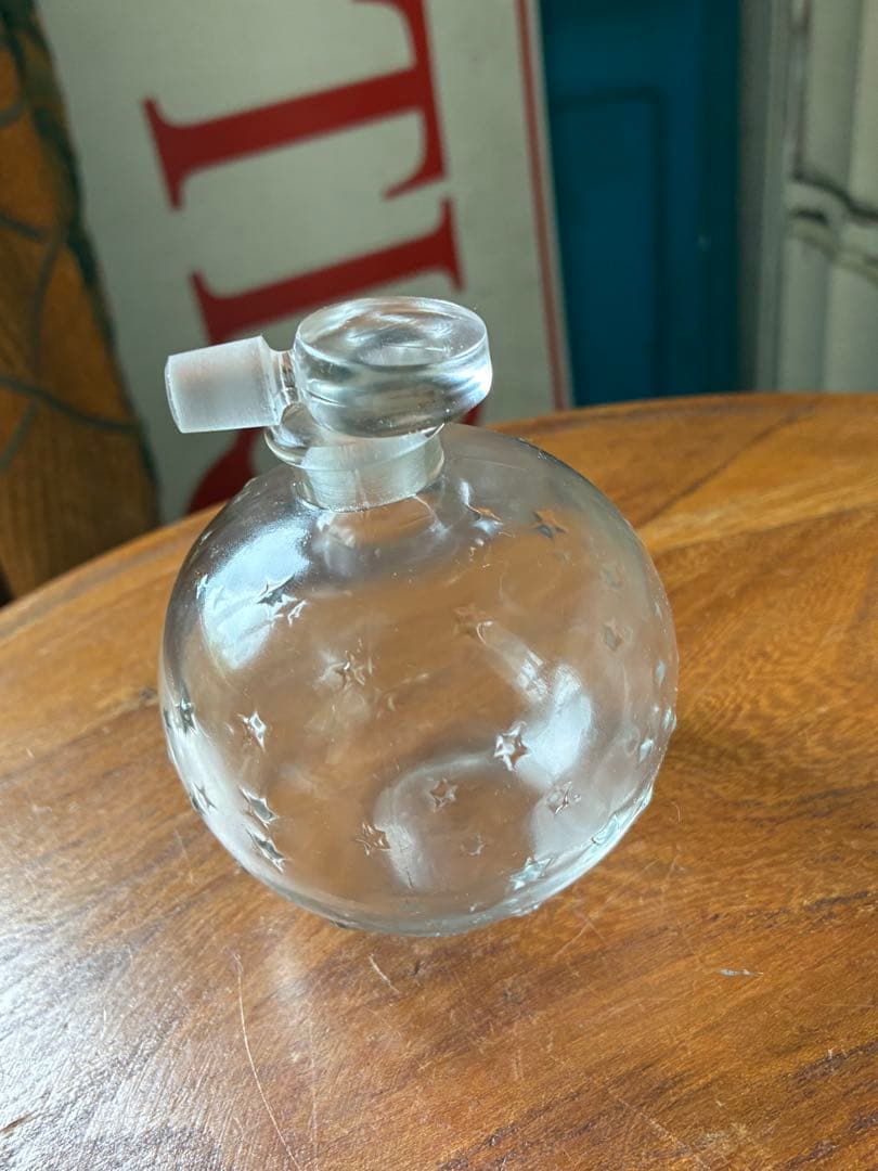 フランス　アンティーク　ガラス　パフューム　ボトル　香水瓶　ラリック　ビン　星