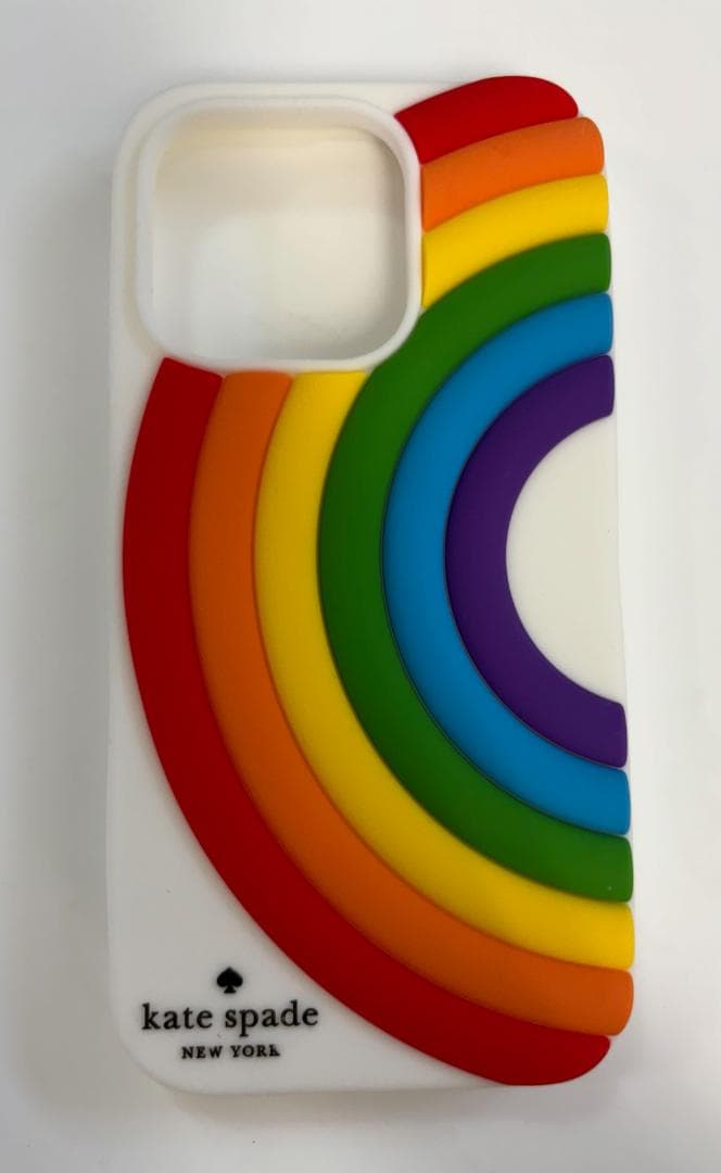 【正規品】 ケイトスペードiPhone14Pro ケース 虹 レインボー
