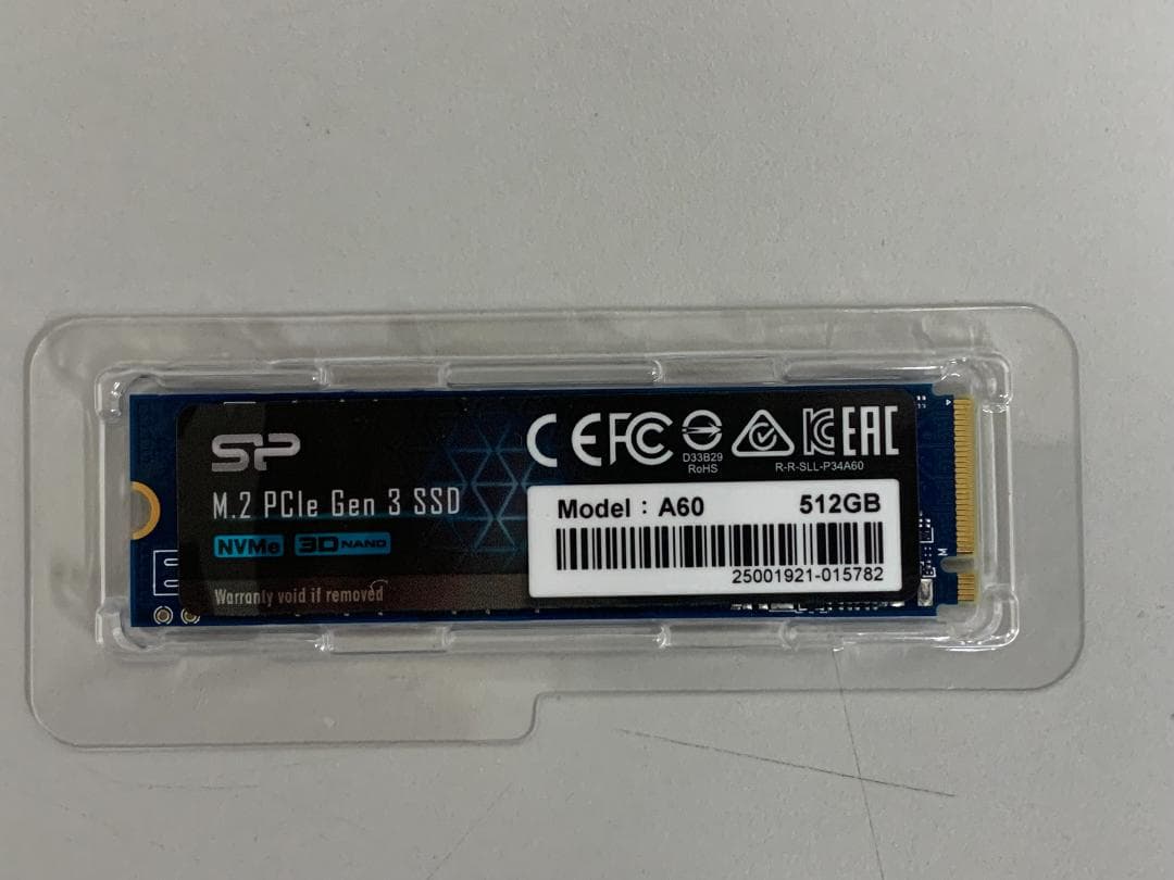 【使用時間1時間】SP M.2 PCIe NVMe SSD 512GB ②