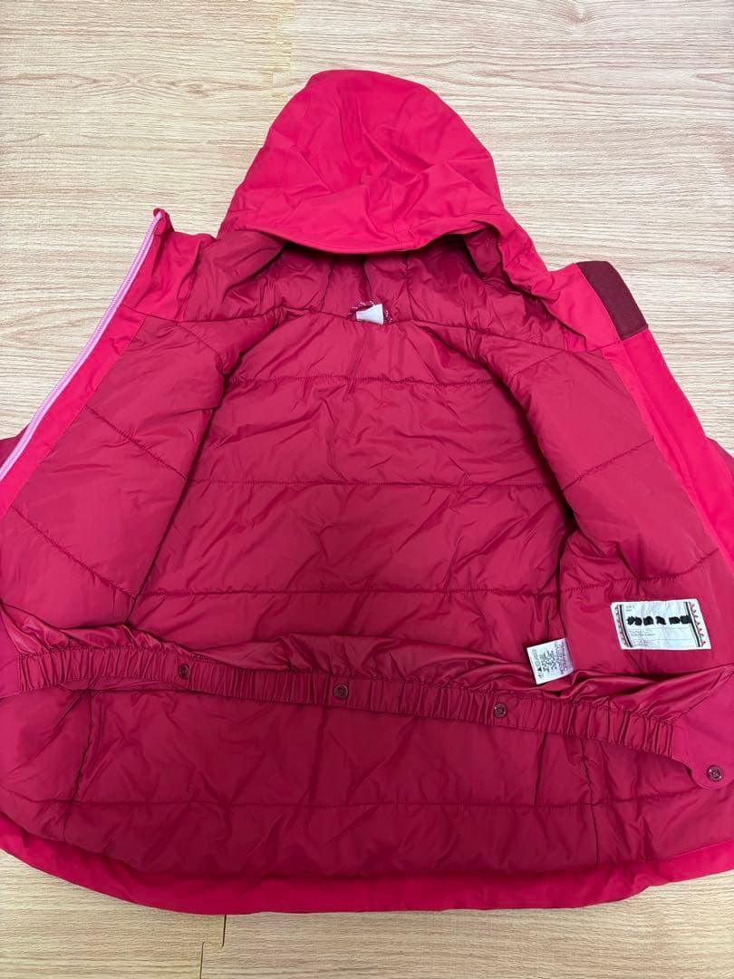 mont-bell キッズ用スキーウェア上下セット 120 赤