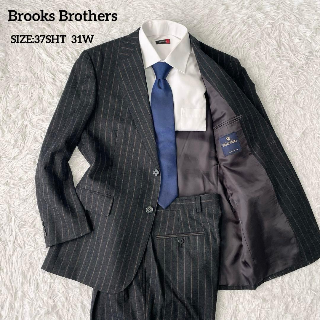 Brooks Brothers セットアップスーツ ウール 厚手 ブラック 37