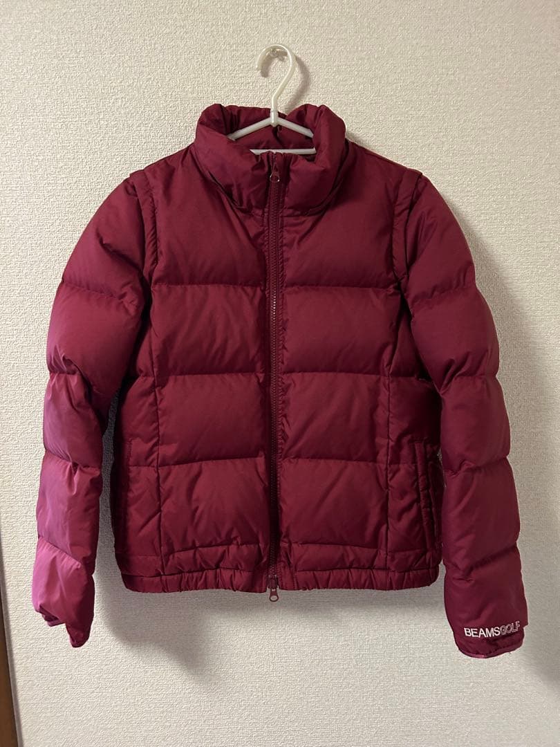 美品 beamsゴルフ ダウン ベスト Mサイズ