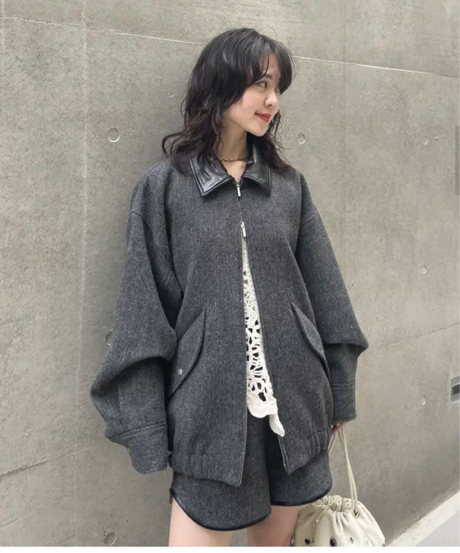 AMERI UND TWEED BOXER SHORTSチャコールグレー新品M