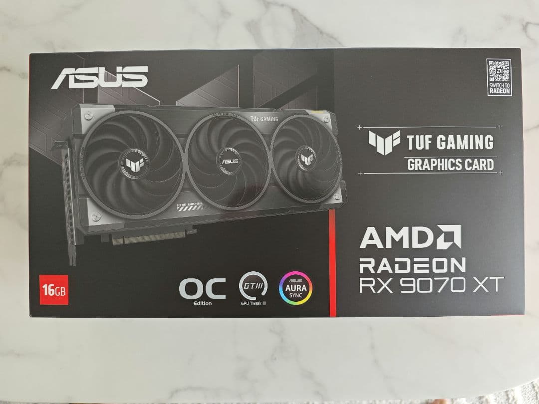 グラフィックボード・グラボ・ビデオカード ASUS TUF Gaming Radeon RX 9070 XT 16GB