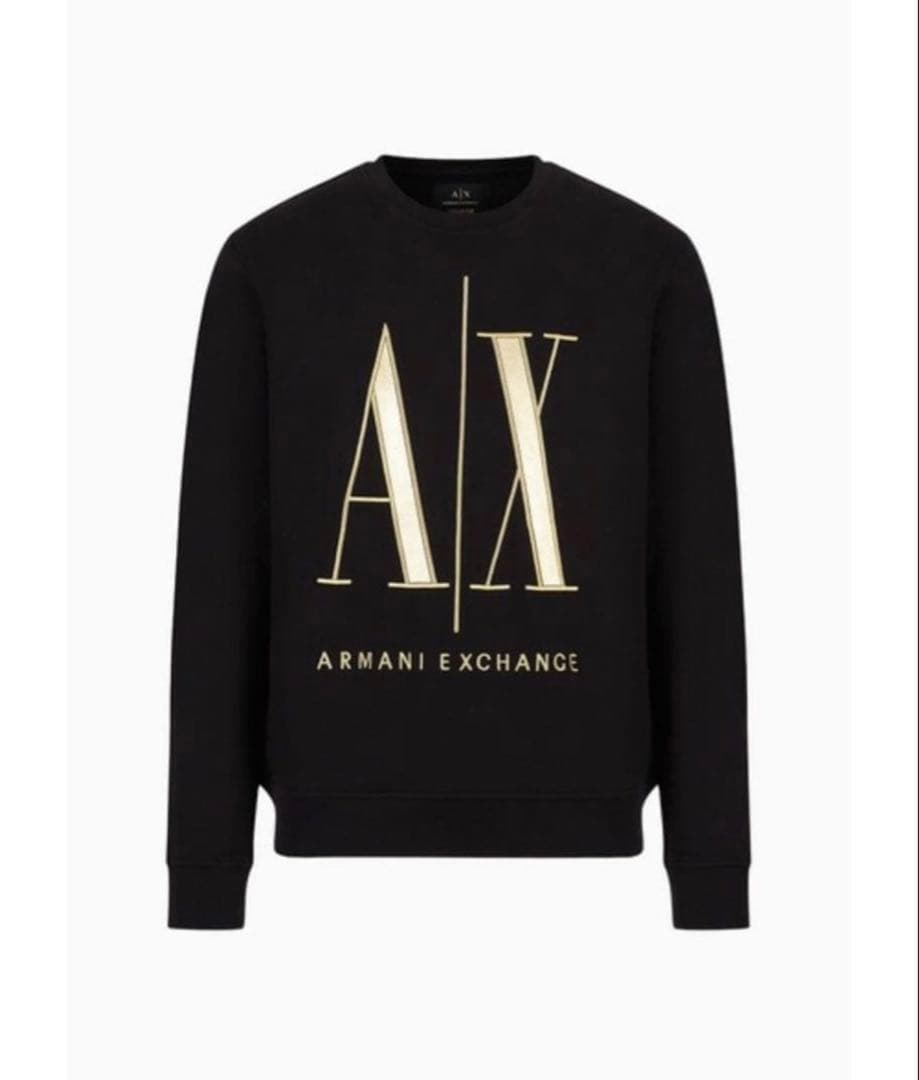 Armani Exchange ブラック ロゴスウェット