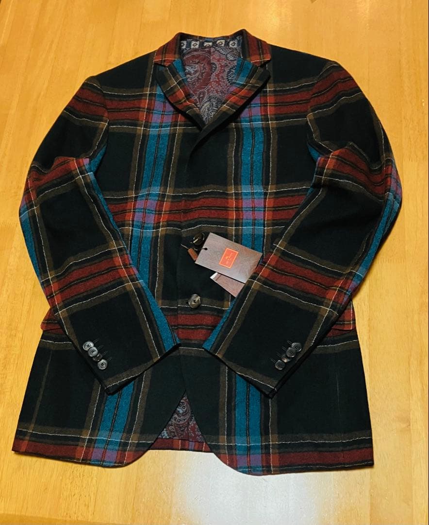 ETRO エトロ チェック柄 テーラードジャケット 48