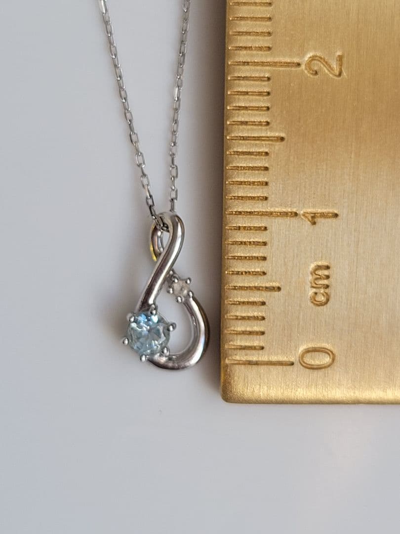 美品★Canal 4℃ K10 WG ネックレス スカイブルートパーズ