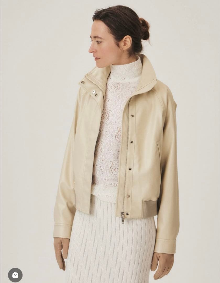 最終kume_official レースハイネックトップス