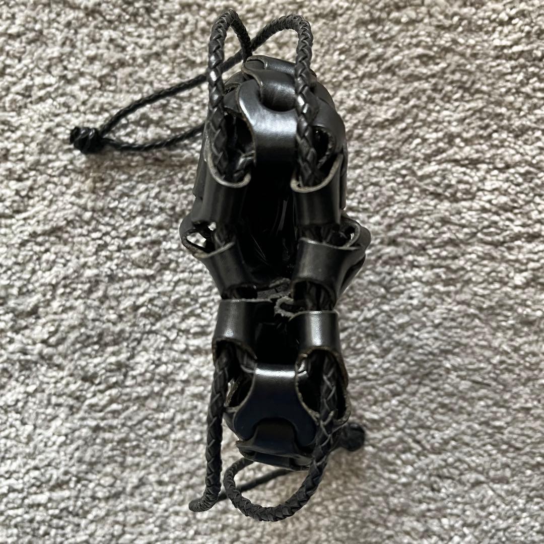 il micio イルミーチョ 巾着 Boho ブラック 黒 牛皮 レザーポーチ