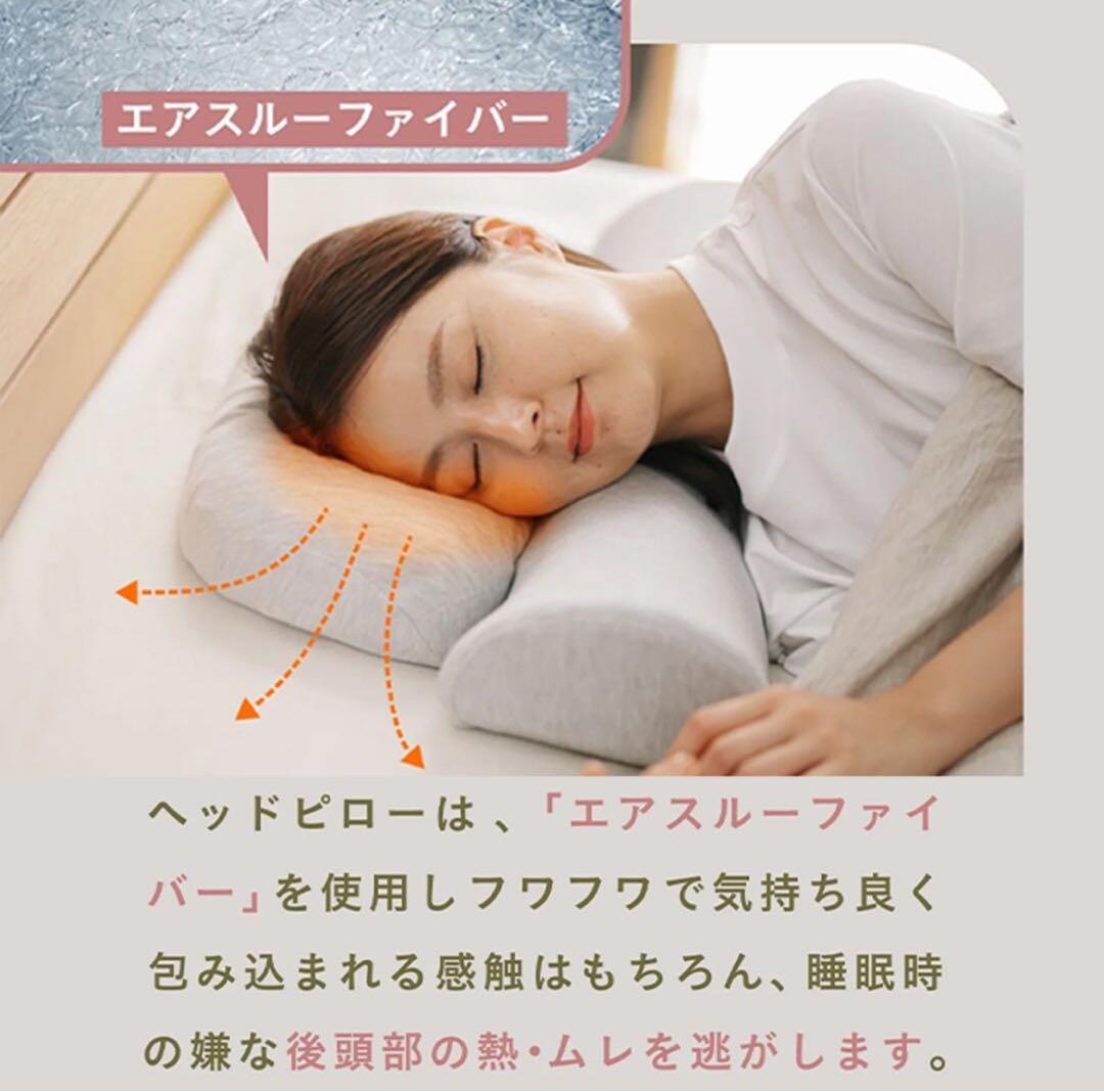 【ほぼ新品】CALQS 首と肩がホッとする枕 PLUS［グレー］