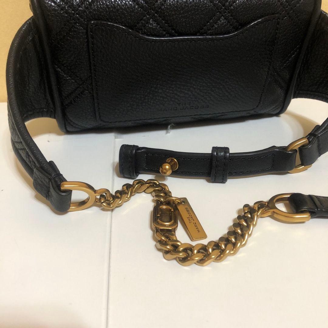 マークジェイコブス　ブラックレザー ボディバッグ・ウエストポーチ