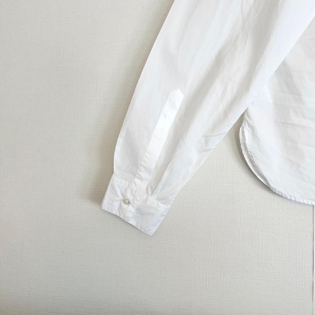 【未使用に近い★人気ボックスシルエット】マーガレットハウエルバンドカラーシャツ白