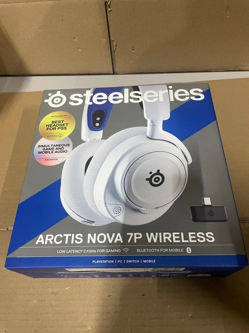 SteelSeries ゲーミングヘッドセット 61561 ホワイト×ブルー