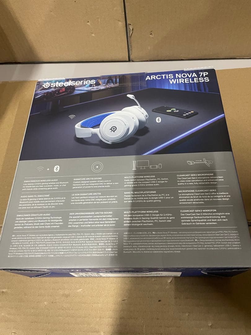 SteelSeries ゲーミングヘッドセット 61561 ホワイト×ブルー