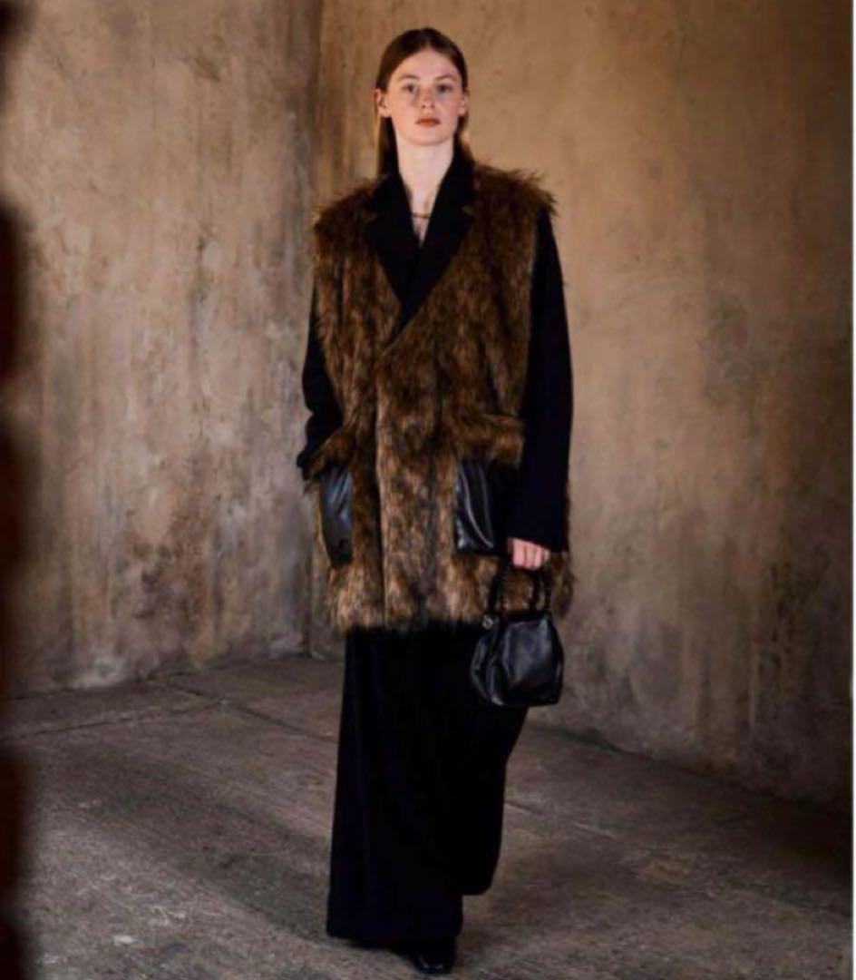 新品 seyto フェイクファー ロングベスト ノースリーブ 値下げ⭕️