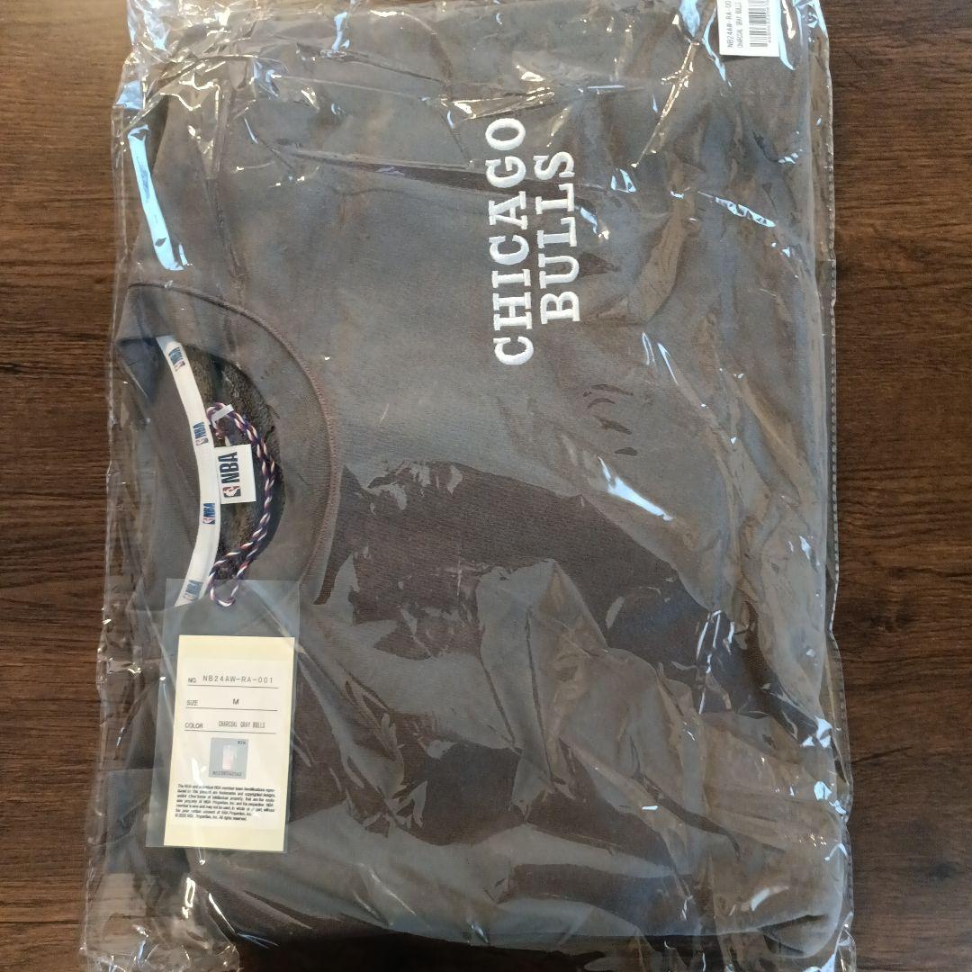 NBA 別注 チーム レタリング スウェット Bulls チャコールグレー　M