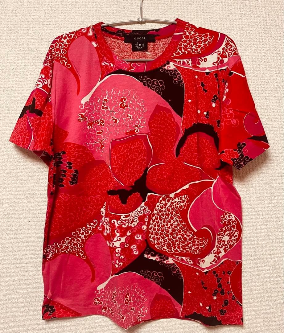 Gucci シルクシャツ　赤　トムフォード期 ヴィンテージ　美品　正規店購入