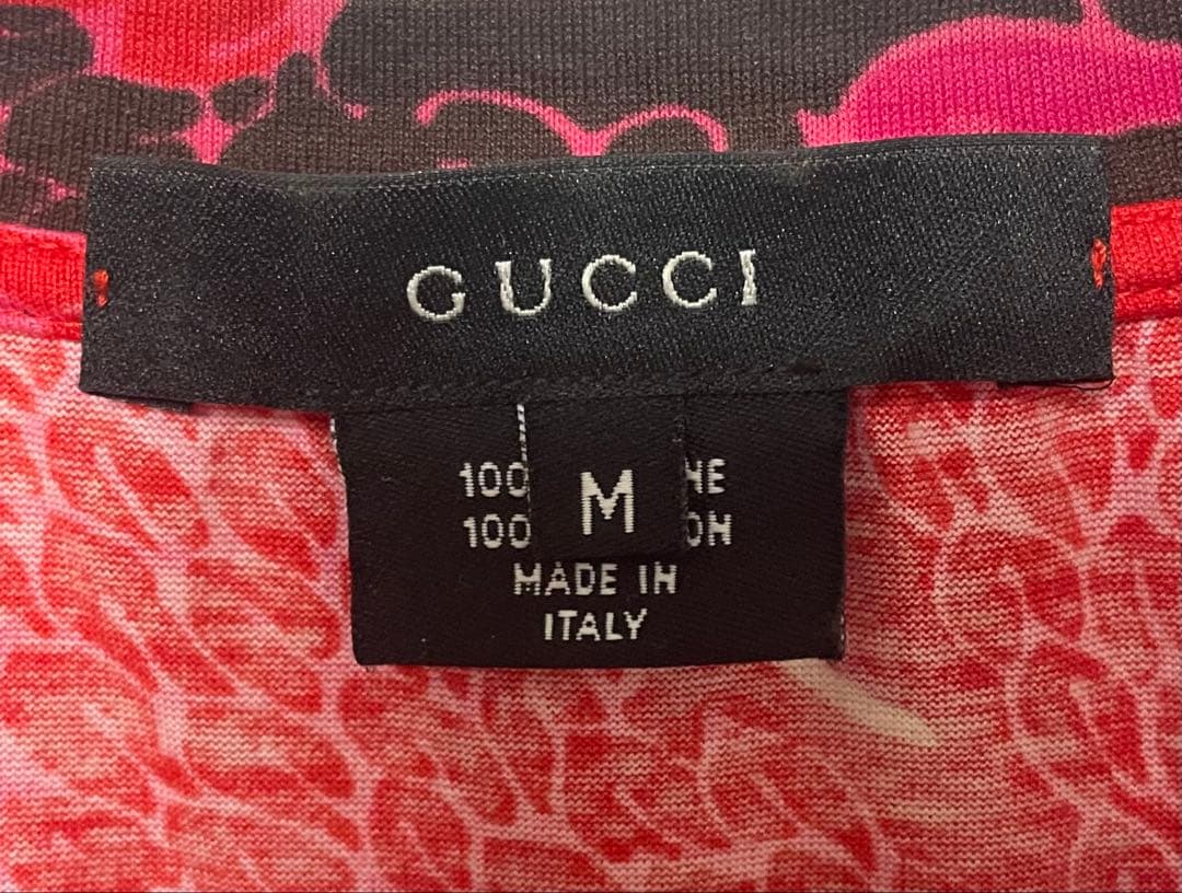 Gucci シルクシャツ　赤　トムフォード期 ヴィンテージ　美品　正規店購入