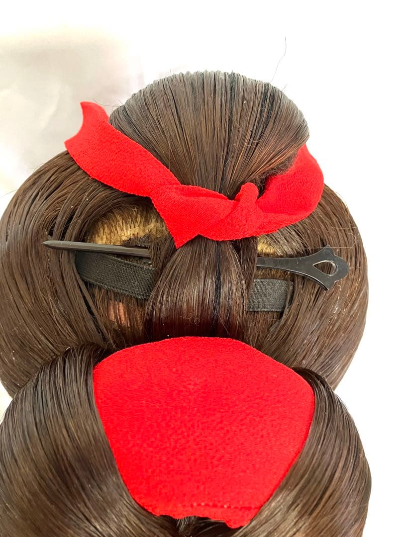 舞妓(半かつら、中サイズ) 中古日本髪かつら、舞踊かつら、大衆演劇かつら