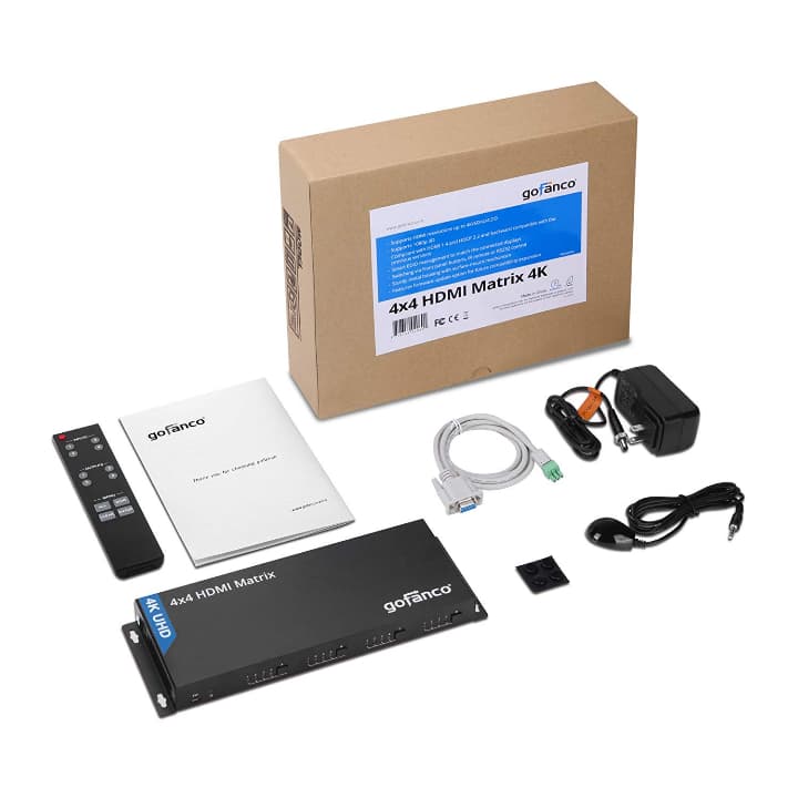格安！！gofanco 4K 4x4 HDMIマトリックススプリッタ/スイッチ