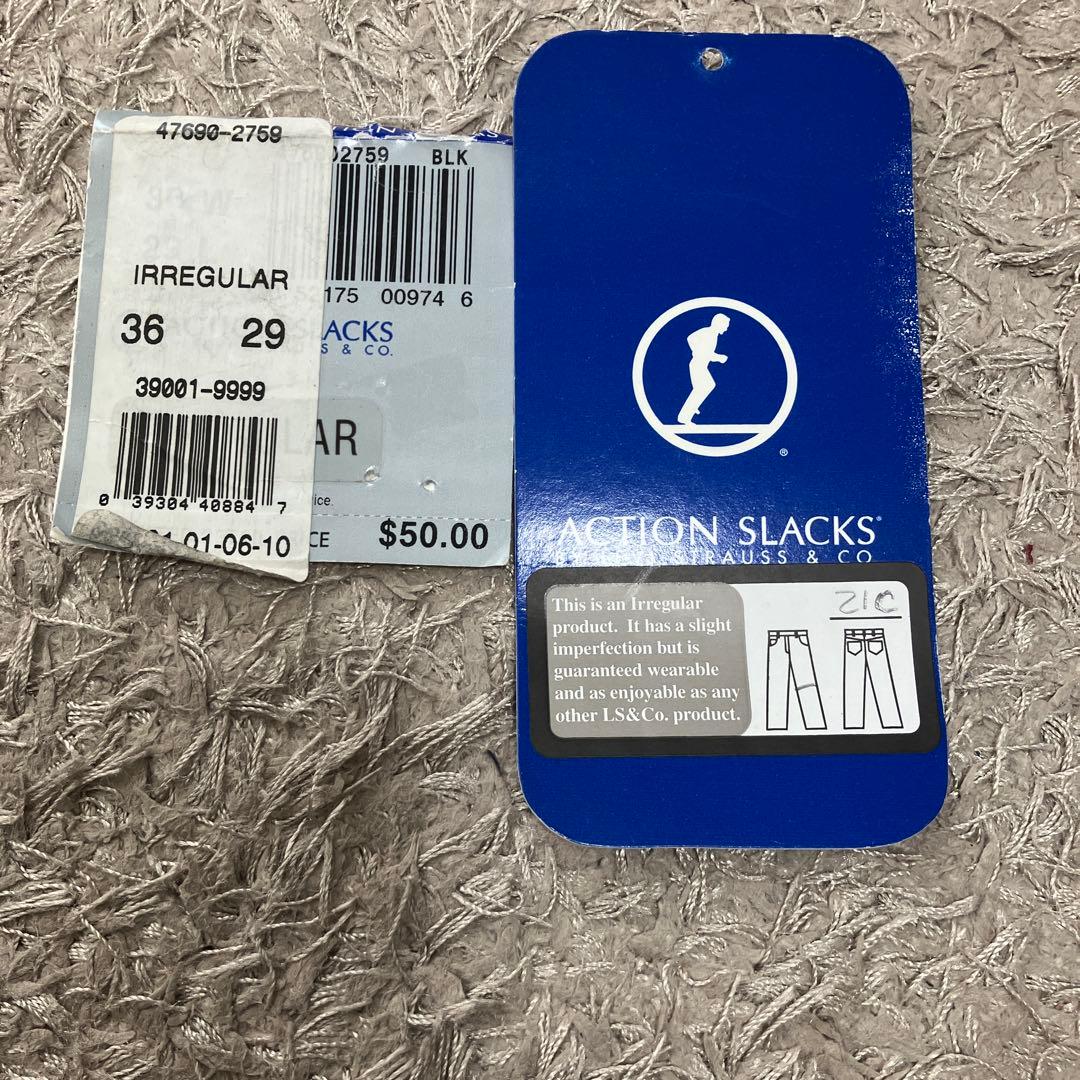 【WGC】リーバイス アクションスラックス黒 フラッシャー付き 36×29