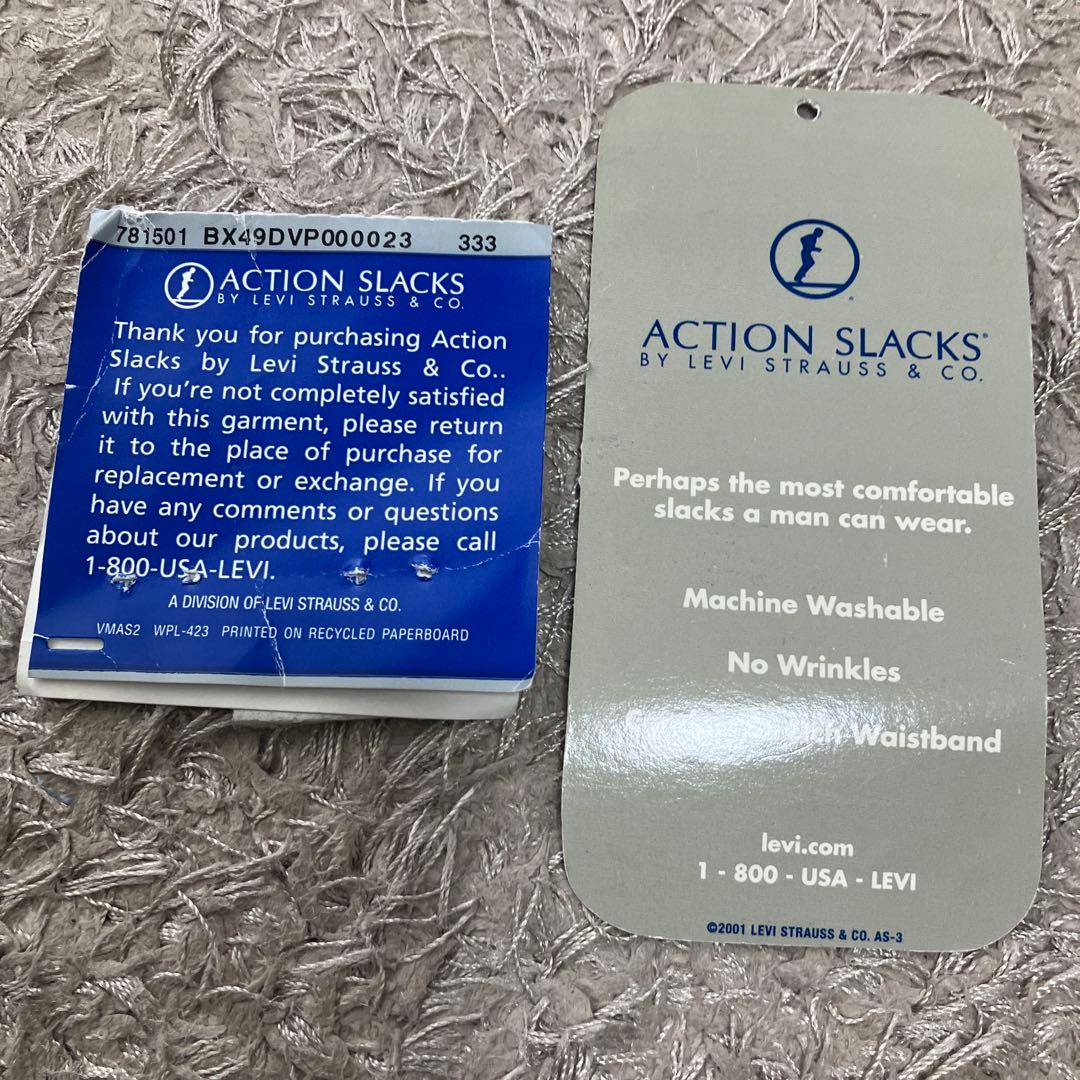 【WGC】リーバイス アクションスラックス黒 フラッシャー付き 36×29