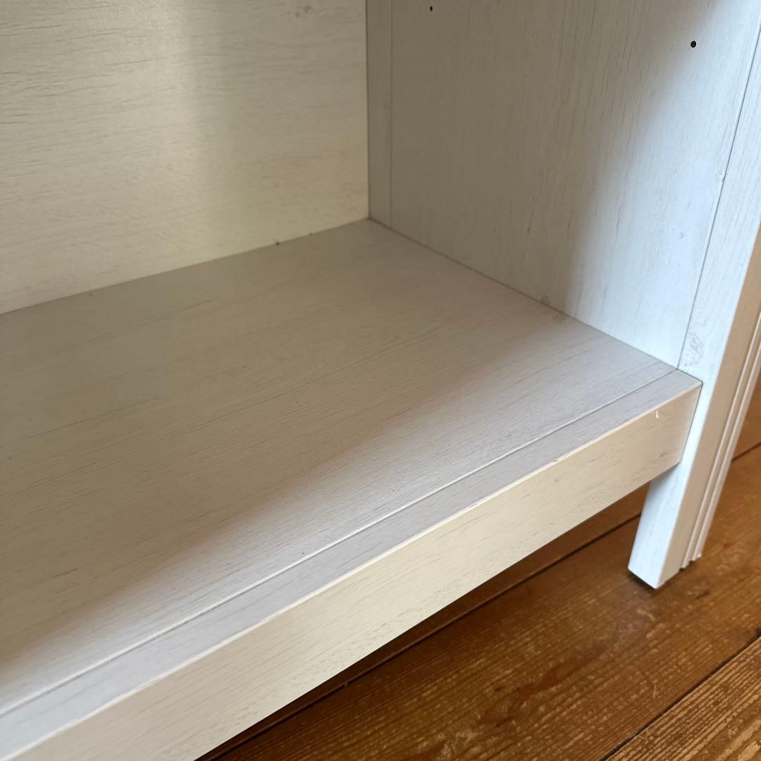 【お値下げ】ホワイト 木製オープンシェルフ 4段