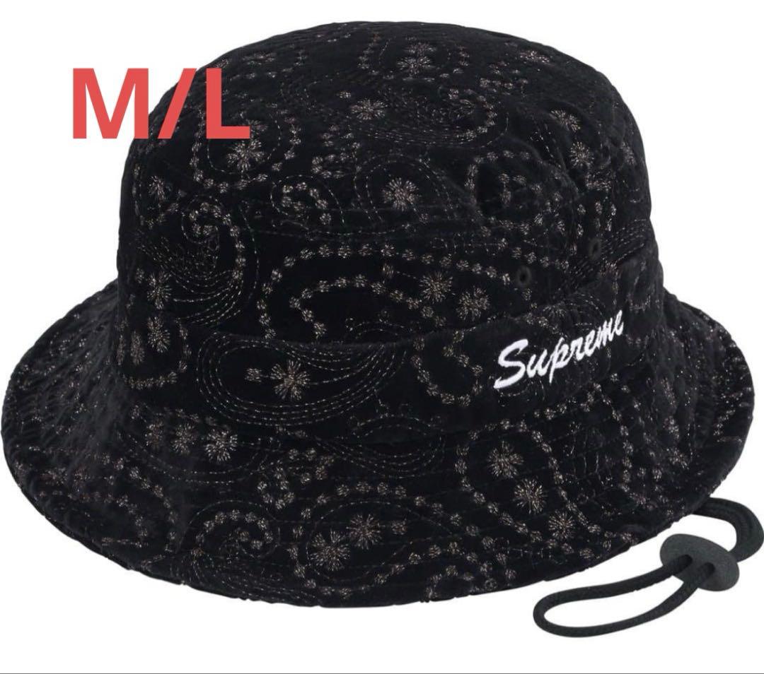 Supreme Velvet Paisley Boonie ペイズリー　M/L