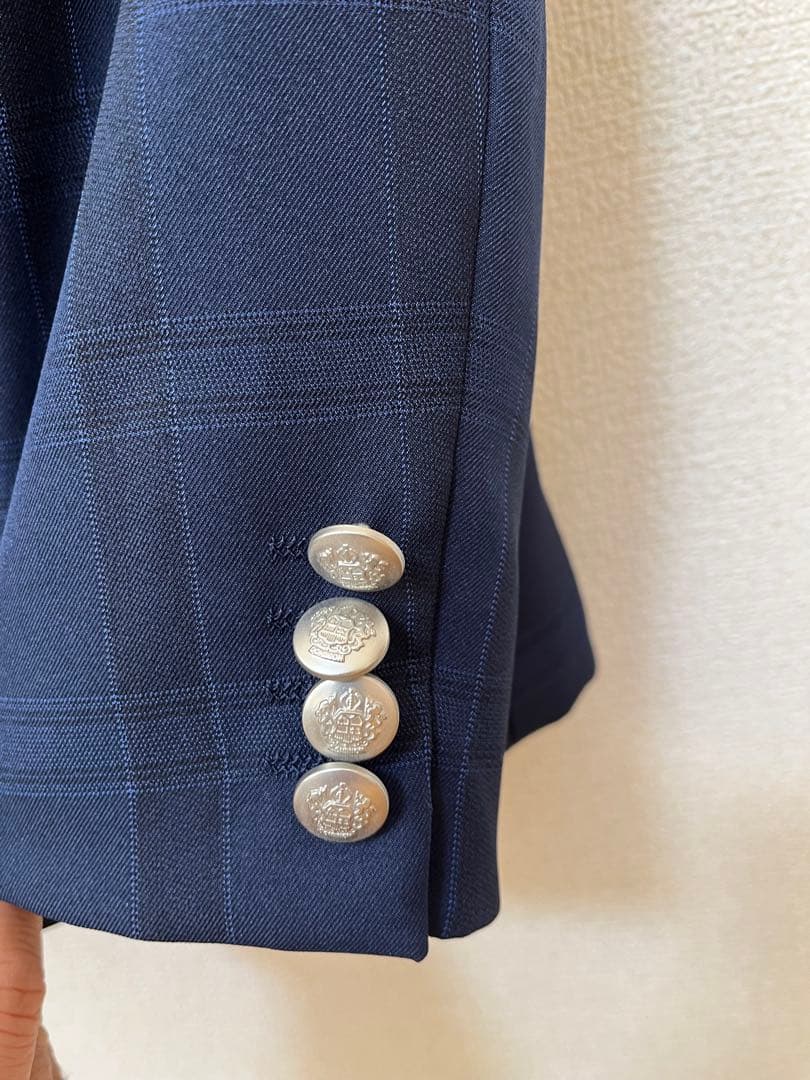 【男の子】ワンダーファクトリーフォーマルスーツ 160Ａネイビーブルーチェック