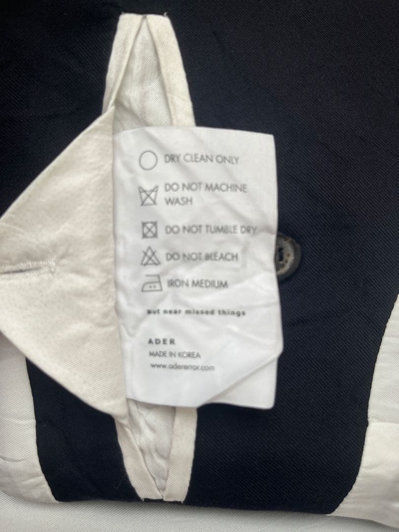 ADER 黒スーツ ジャケットとスラックス セット 上A1下A3サイズ