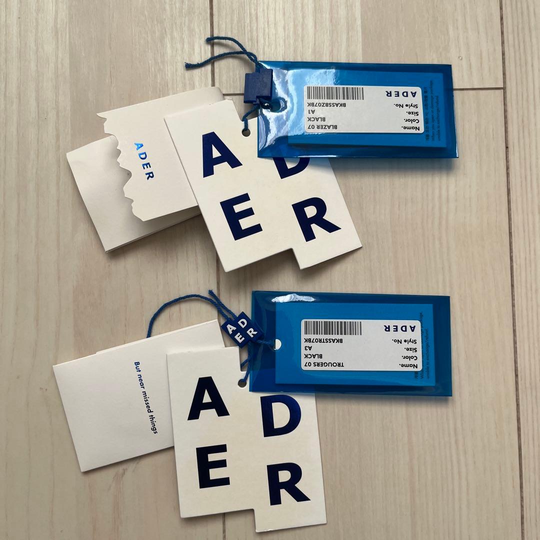 ADER 黒スーツ ジャケットとスラックス セット 上A1下A3サイズ