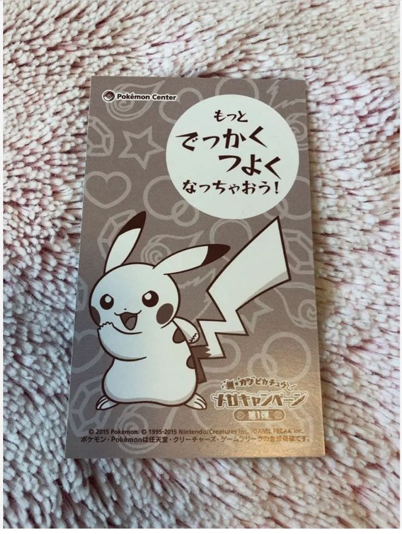 メガキャンペーン第1弾 ポンチョを着たピカチュウ名刺カード メガリザードンX