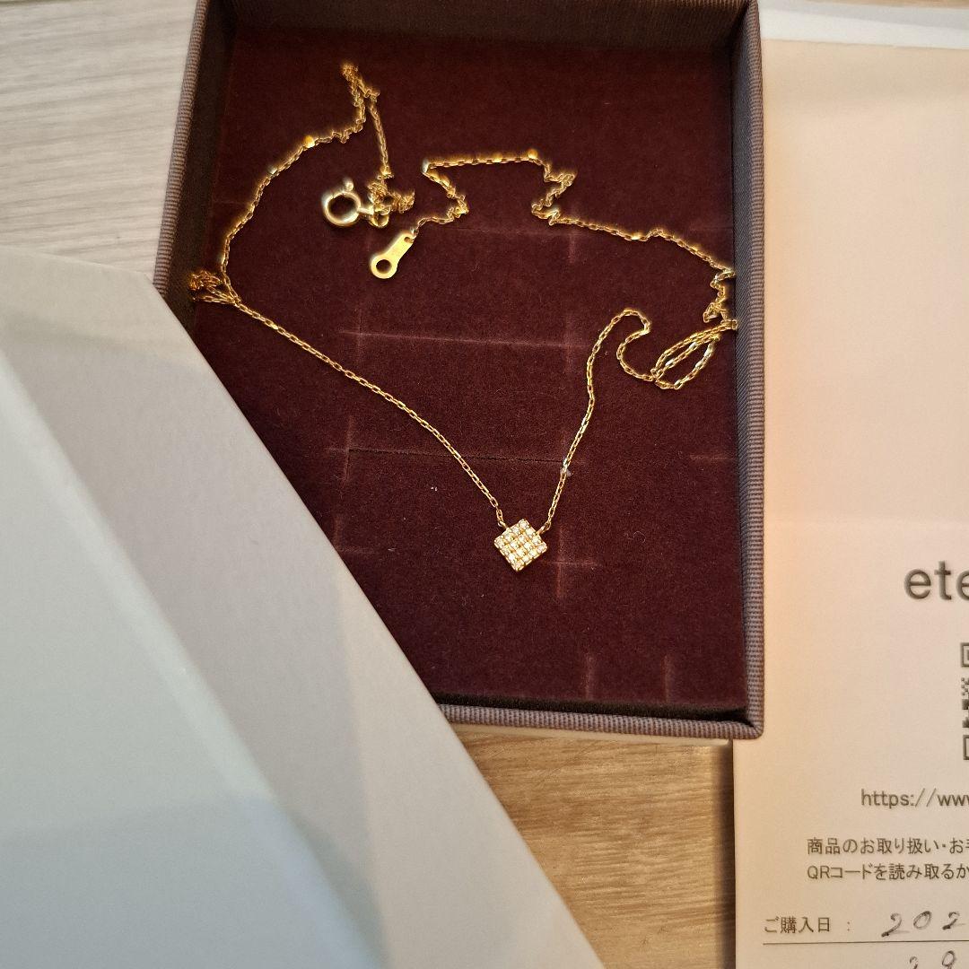 ete K18YG スクエア ネックレス