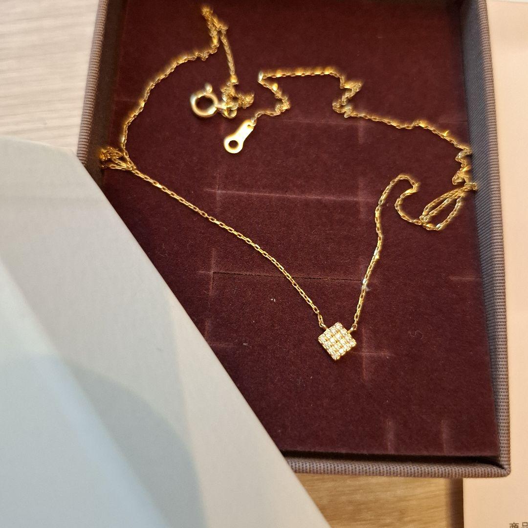 ete K18YG スクエア ネックレス