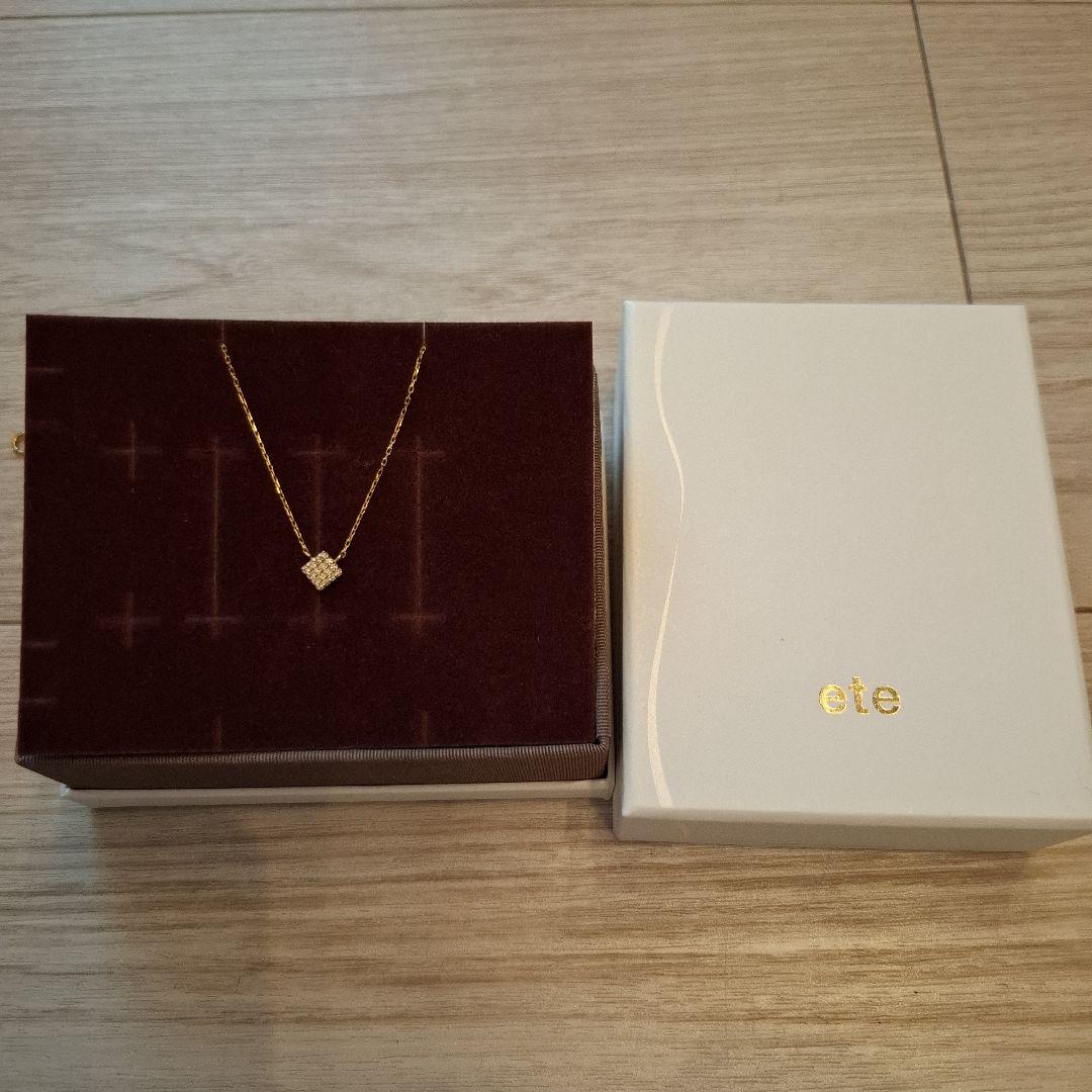ete K18YG スクエア ネックレス